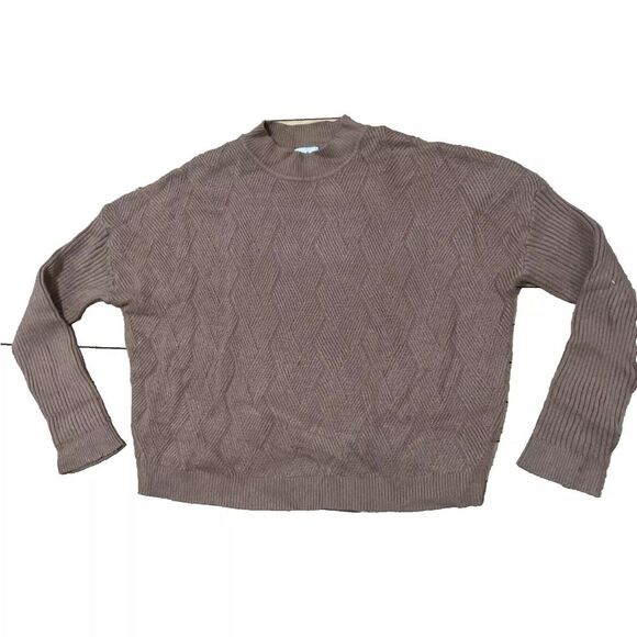 Raya Womens Sweater Brown High Neck Dolman Sleeve Boho Knit Soft Oversized XL - Picture 1 of 16